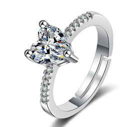 Heart Sparkle Rhinestone Ring