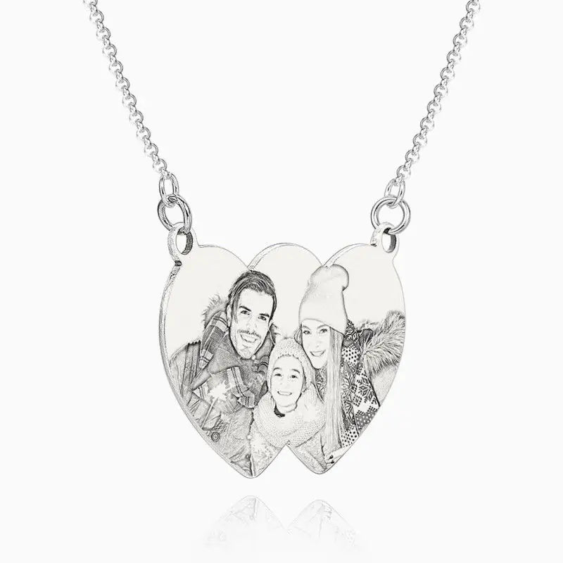 Custom Portrait Silver Necklace