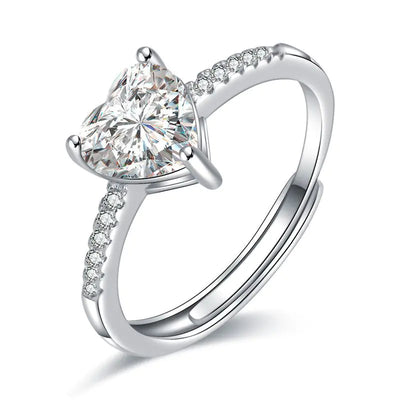 Heart Sparkle Rhinestone Ring